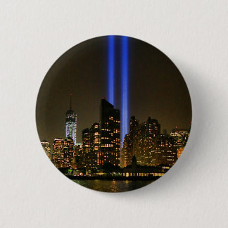 NYC Skyline: WTC 9/11 Tribute in Light 2013 #1 Button
