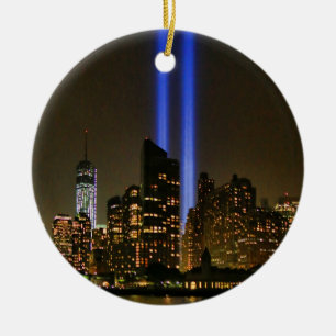 NYC-Skyline: WTC  9/11 Tribute In Light 2013 #1 Keramik Ornament
