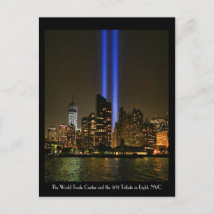 NYC Skyline: WTC 9/11 Tribute in Light 2013 #1 Postkarte