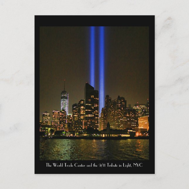 NYC Skyline: WTC 9/11 Tribute in Light 2013 #1 Postkarte (Vorderseite)