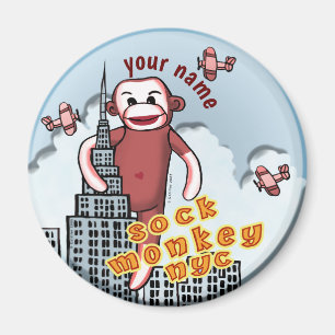 NYC Sock Monkey Magnet