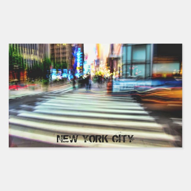 NYC Street Abstrakt Sticker (Vorderseite)