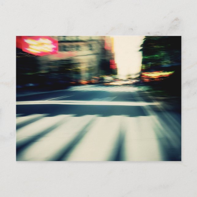 NYC Street Blur Postkarte (Vorderseite)