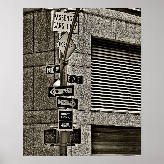 NYC Streetcorner Scenposter Poster (Vorne)