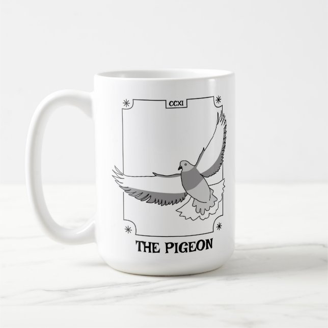 NYC-Tauben-Tarot-Tasse Kaffeetasse (Links)