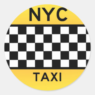 NYC TAXI-Aufkleber Runder Aufkleber