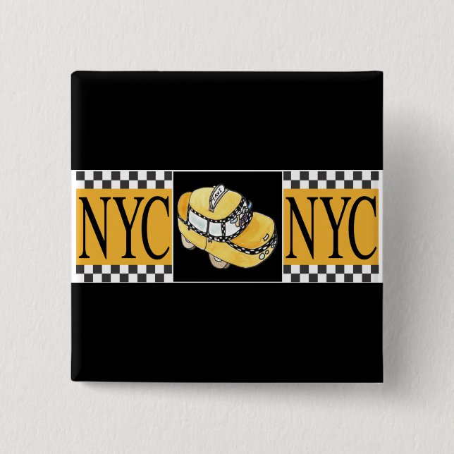 NYC Taxi Cab Button (Vorderseite)