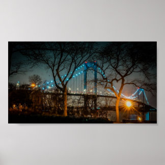 NYC Throgs Neck Bridge Poster