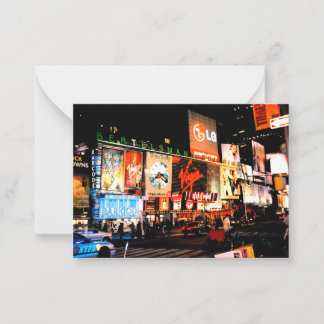 NYC Times Square Broadway New York Flat Note Card Mitteilungskarte