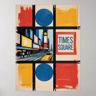 Nyc Times Square Farbblöcke Poster