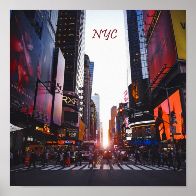 NYC Times Square New York City Poster (Vorne)