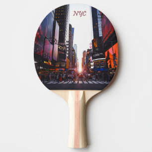 NYC Times Square New York City Tischtennis Schläger