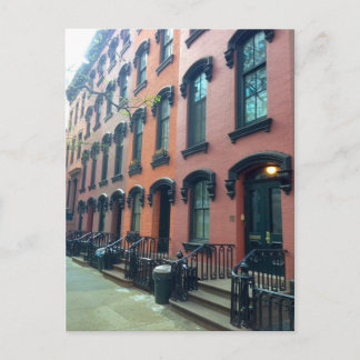 NYC Townhouses, E. 18th Street, Postcard Postkarte