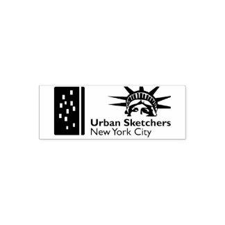 NYC Urban Sketchers Rubber-Briefmarke Permastempel