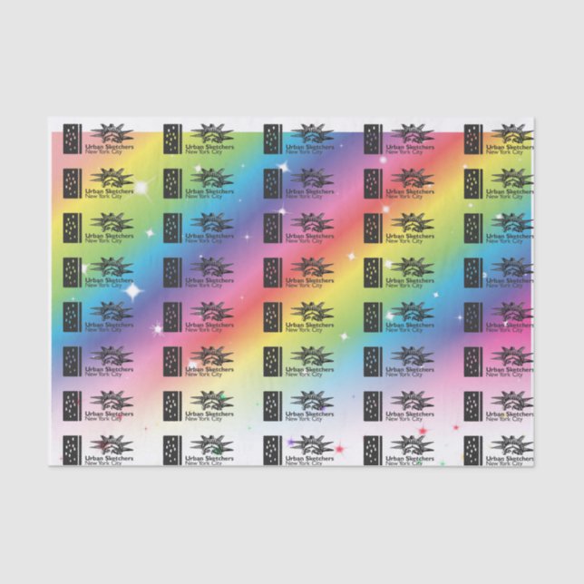 NYC Urban Sketchers Tissue Paper Seidenpapier (Vorderseite)