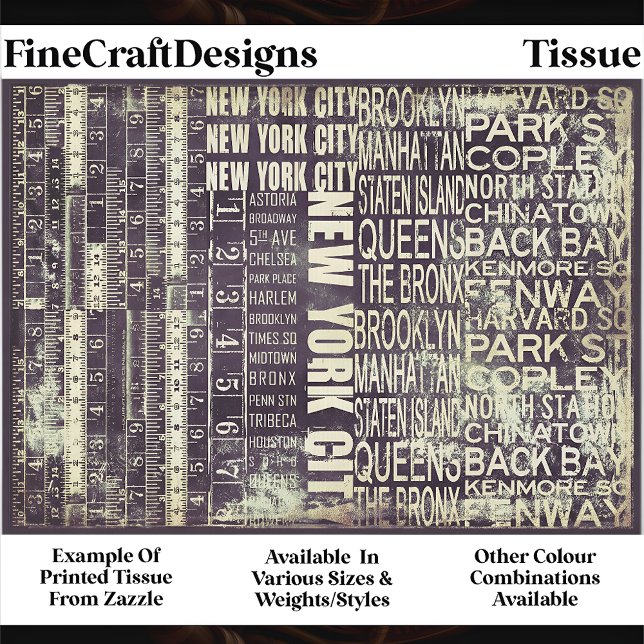 NYC Urban Typography Collage Panel FB2 Dekoupage Seidenpapier (Von Creator hochgeladen)