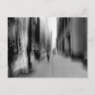 NYC Vertical B&W Blur Postkarte