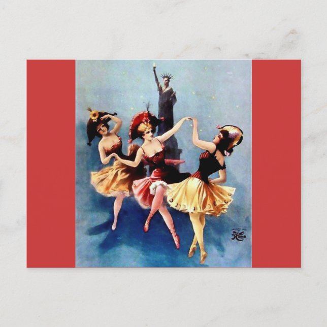 NYC Vintag Ballerinas Dance Postkarte (Vorderseite)