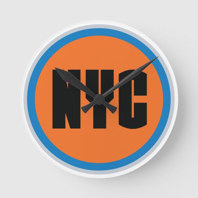 NYC Wall Clock Runde Wanduhr (Vorderseite)