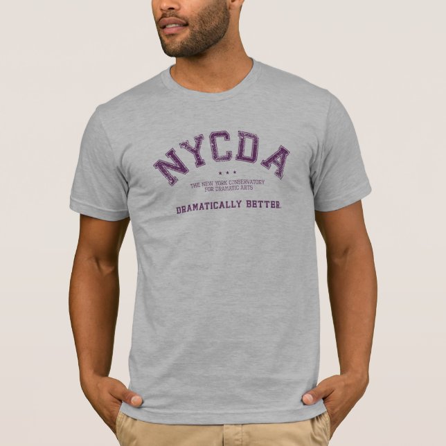 NYCDA Heide-graues Mann-T-Shirt T-Shirt (Vorderseite)
