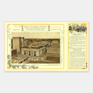NYCentral Railroad Flyer - Grand Central Terminal Rechteckiger Aufkleber