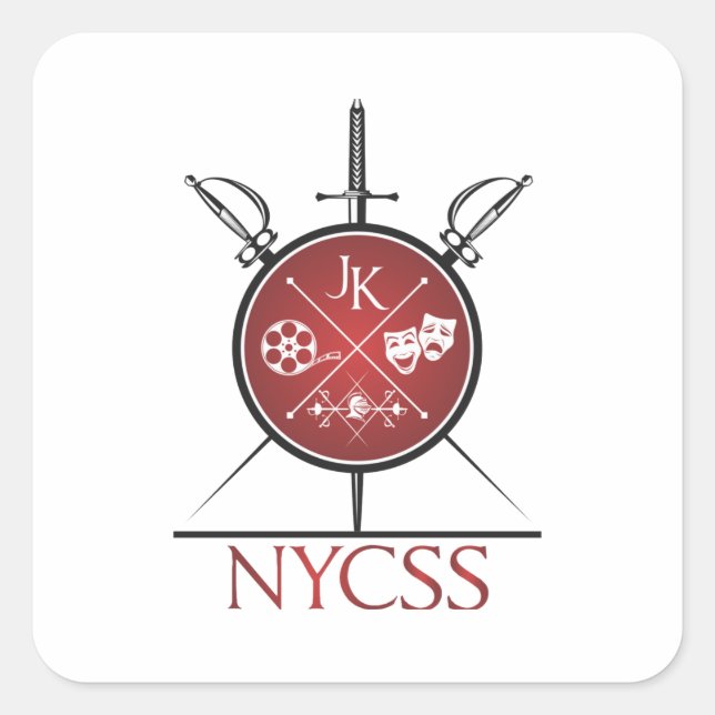 NYCSS-Logo-Aufkleber Quadratischer Aufkleber (Vorderseite)