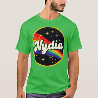 Nydia Rainbow in Space Vintag Style T-Shirt