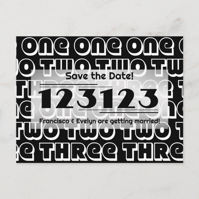 NYE 2023 123123 Wedding Save the Date Postcard Postkarte (Vorderseite)