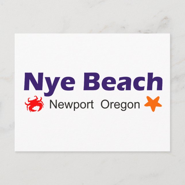 Nye Beach Newport Oregon Postkarte (Vorderseite)