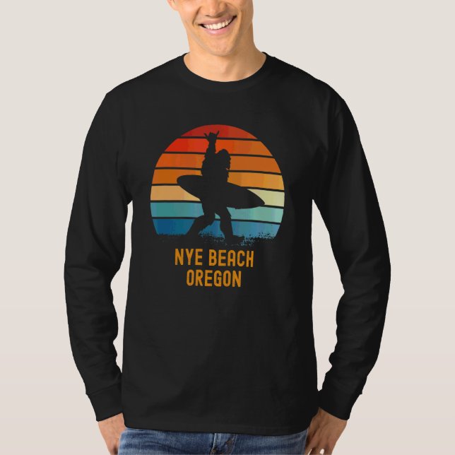 Nye Beach Oregon Sasquatch Souvenir T-Shirt (Vorderseite)