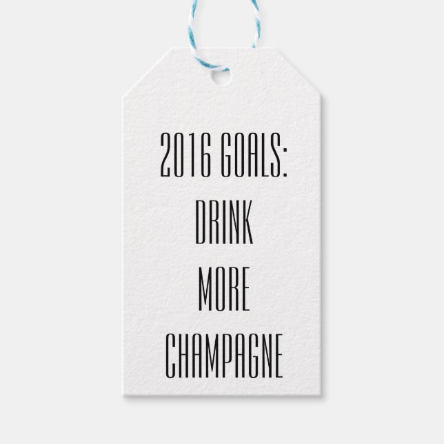 NYE Champagne Tags Geschenkanhänger (Vorderseite)