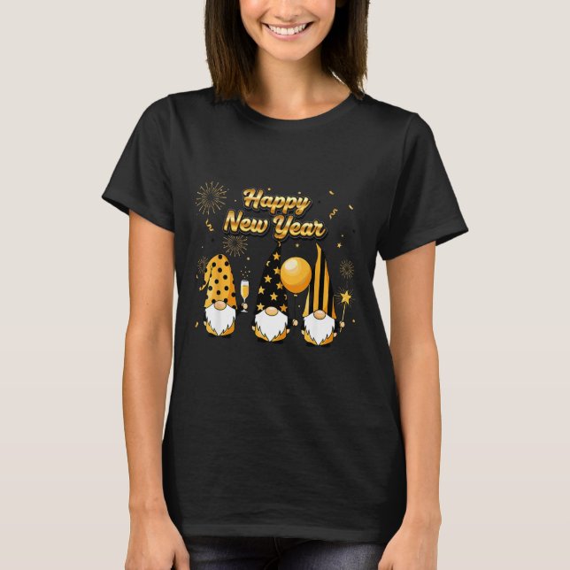 Nye Gnome Shirts For Women, Cool Happy New Year 20 (Vorderseite)