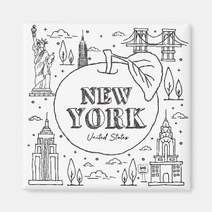 NYE New York Vacation Souvenirs NYC Geschenk Magnet