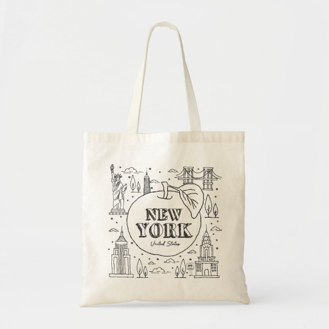 NYE New York Vacation Souvenirs NYC Geschenk Tragetasche (Vorne)