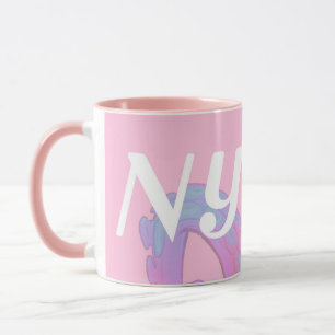NYGEL-Tasse (rosa und weiß) Tasse