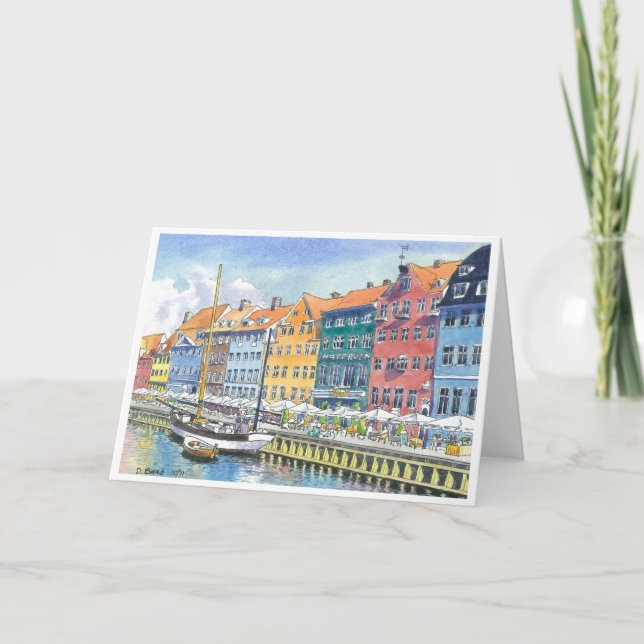 Nyhaven, Copehagen, Denmark Karte (Vorderseite)