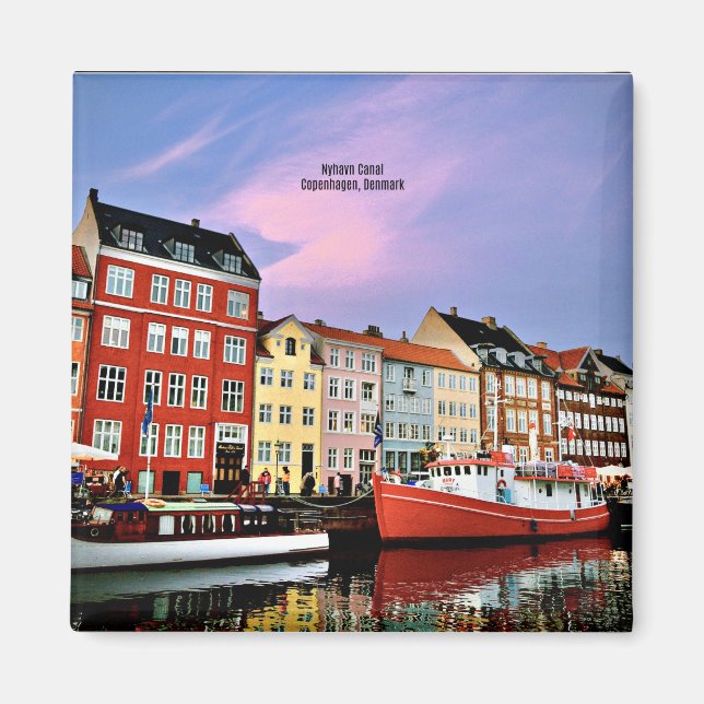 Nyhavn Canal, Kopenhagen, Dänemark Magnet (Vorne)