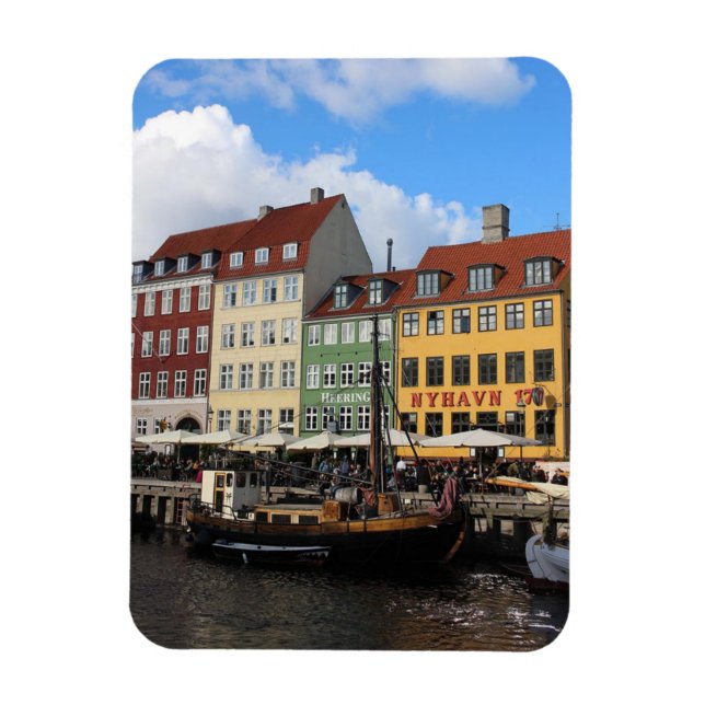 Nyhavn Kopehagen Dänemark Magnet (Vertikal)