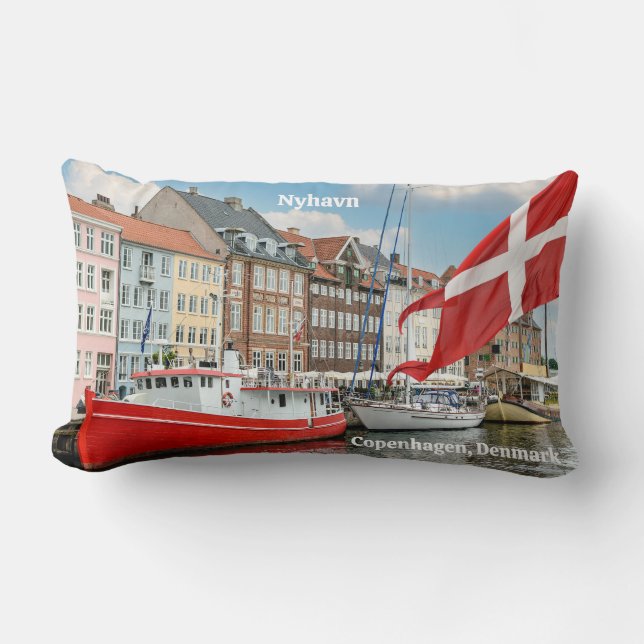Nyhavn Kopenhagen Dänemark Lendenkissen (Vorderseite)