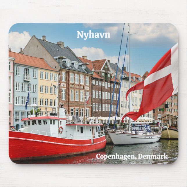 Nyhavn Kopenhagen Dänemark Mousepad (Vorne)