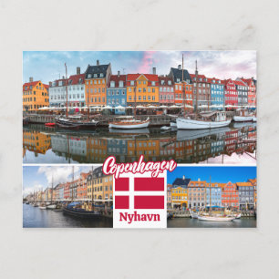 Nyhavn Kopenhagen Dänemark Postkarte