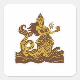 Nyi Roro Kidul Quadratischer Aufkleber