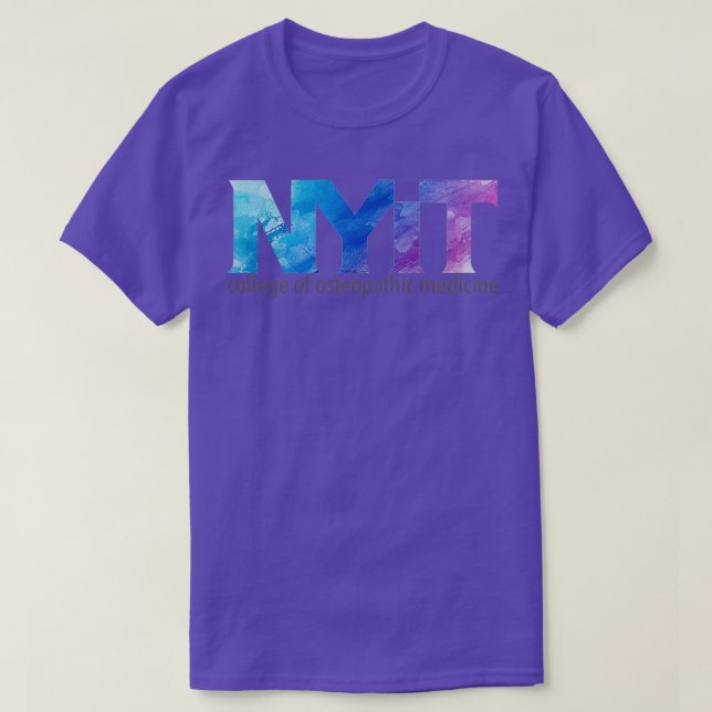 NYITCOM BluePurple Wasserfarbe ohne Stethoskop T-Shirt (Design vorne)