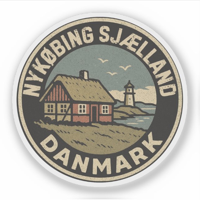 Nykøbing Sjælland, Dänemark Danmark Aufkleber (Vorderseite)