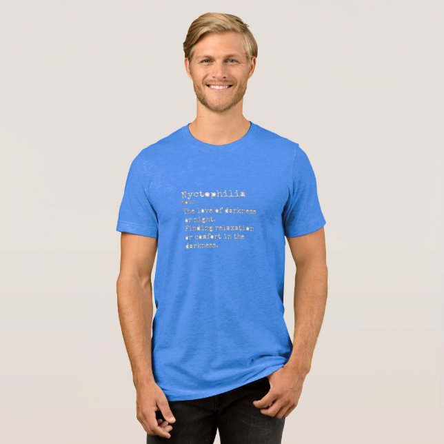Nyktophylie: Tri-Blend Shirt (Vorderseite voll)
