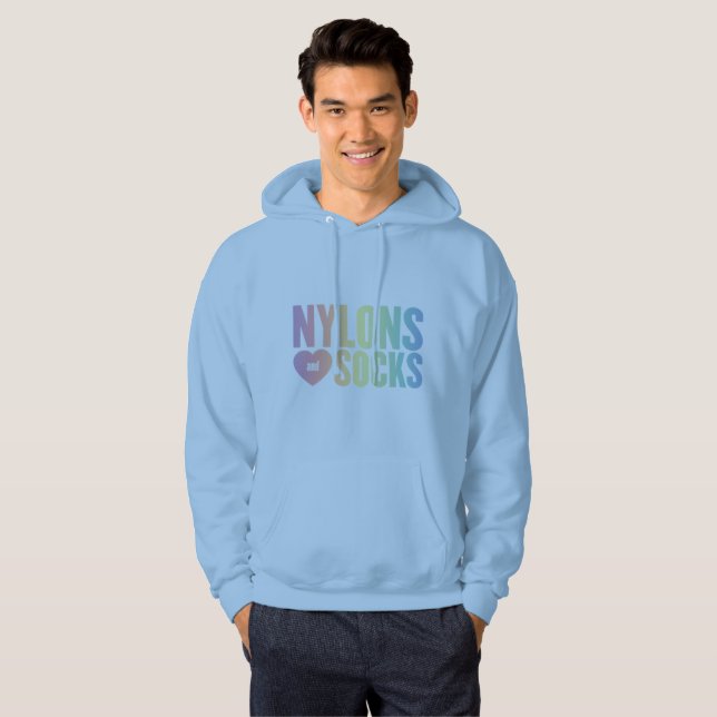 Nylonsandsocks Regenbogen-Logo Hoodie (Vorne ganz)