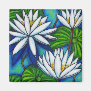 Nympahaea Blau-Magnet Magnet