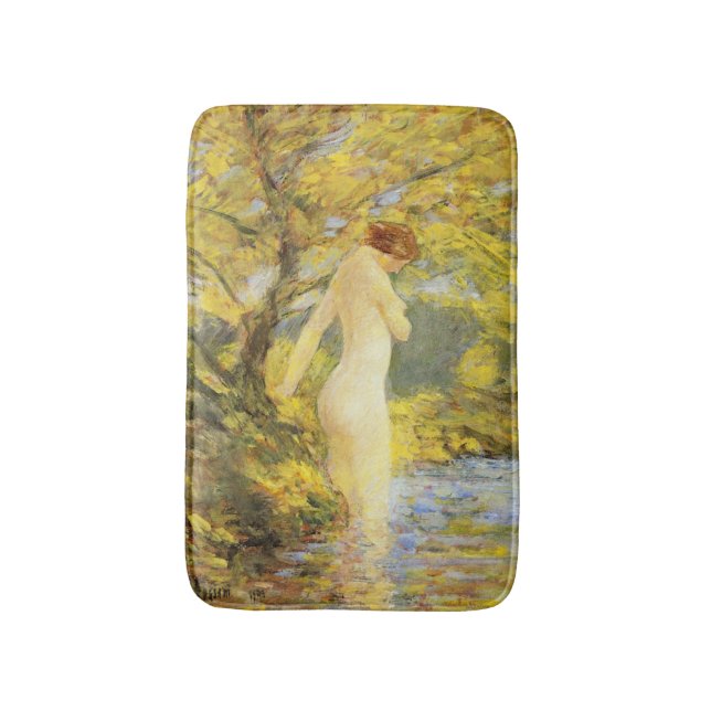Nymph Bade (Schöne Frau) (von Childe Hassam) Badematte (Vorderseite Vertikal)