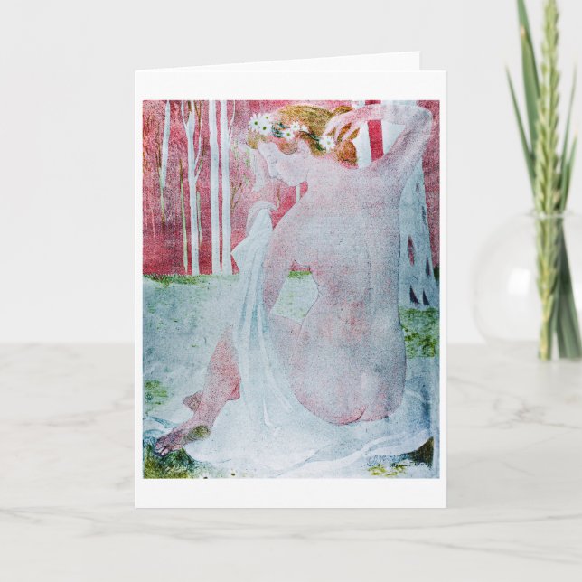 Nymph Crowned with Daisies, Maurice Denis Karte (Vorderseite)