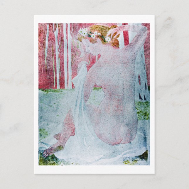 Nymph Crowned with Daisies, Maurice Denis Postkarte (Vorderseite)
